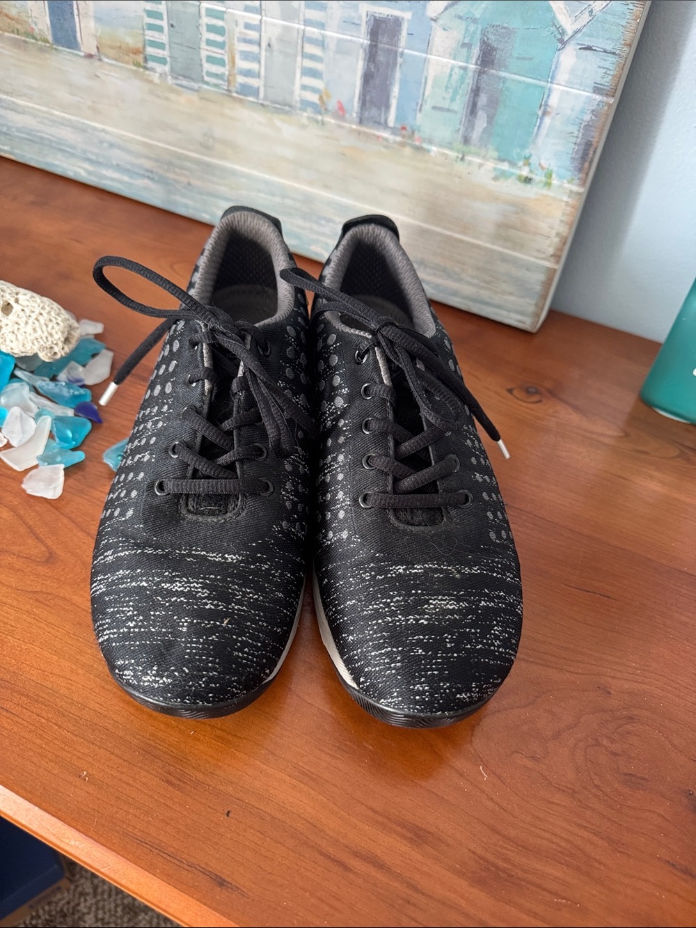 Women's Dansko  Black Knit Athletic Sneakers